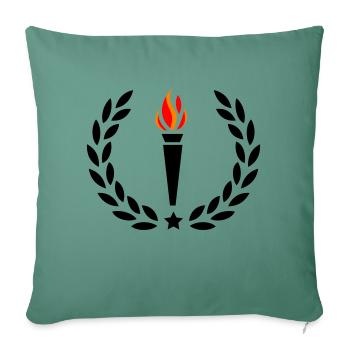 Fire Torch - Sofa pillowcase 17,3'' x 17,3'' (45 x 45 cm) - cypress green - Front