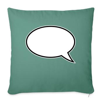 Conception de bulles de dialogue - Housse de coussin décorative 45 x 45 cm - vert sapin - Devant