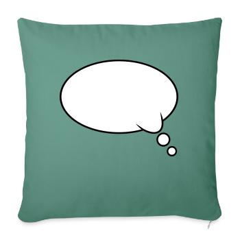 Pensée : Bubble Design - Housse de coussin décorative 45 x 45 cm - vert sapin - Devant