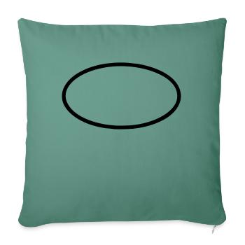 Ovale (à personnaliser) - Housse de coussin décorative 45 x 45 cm - vert sapin - Devant