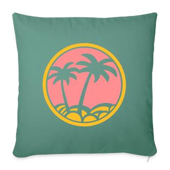 Palms emblem 03 - Sofa pillowcase 17,3'' x 17,3'' (45 x 45 cm) - cypress green - Front