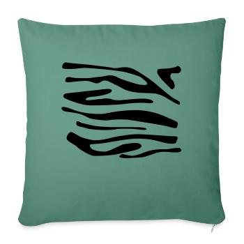 Zebra-Druck ein - Sofakissenbezug 45 x 45 cm - Tanngrün - Vorne
