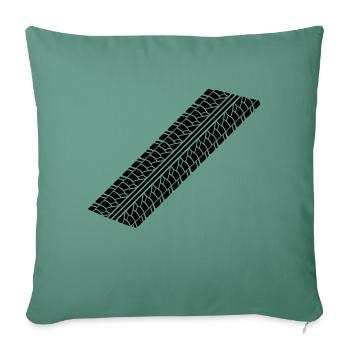 reifenspur__f1 - Housse de coussin décorative 45 x 45 cm - vert sapin - Devant