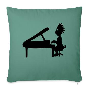 piano classic - Sofa pillowcase 17,3'' x 17,3'' (45 x 45 cm) - cypress green - Front