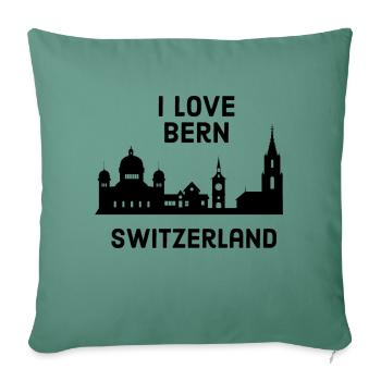 BERN - Sofakissenbezug 45 x 45 cm - Tanngrün - Vorne
