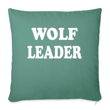 WOLF LEADER (White) - Sofa pillowcase 17,3'' x 17,3'' (45 x 45 cm) - cypress green - Front