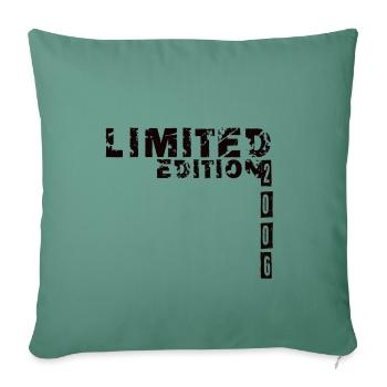 Limited Edition 2006 Birthday Boy Girl - Housse de coussin décorative 45 x 45 cm - vert sapin - Devant