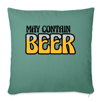 Le logo peut contenir de la bière - Housse de coussin décorative 45 x 45 cm - vert sapin - Devant