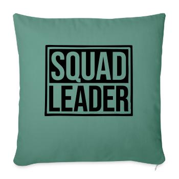Squad Leader Shield Design - Sofa pillowcase 17,3'' x 17,3'' (45 x 45 cm) - cypress green - Front