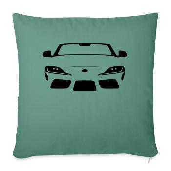 Voiture de sport MK5 Racing Car JDM Japan Racing Drift Fast - Housse de coussin décorative 45 x 45 cm - vert sapin - Devant