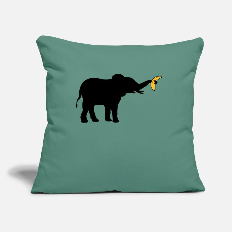 Große Banane Elefant Silhouette Sofakissenbezug 45 x 45 cm