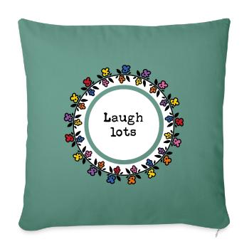 Laugh lots - Sofa pillowcase 17,3'' x 17,3'' (45 x 45 cm) - cypress green - Front