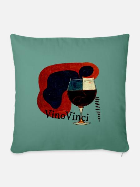 Vino Geometrie - Sofakissenbezug 45 x 45 cm - Tanngrün