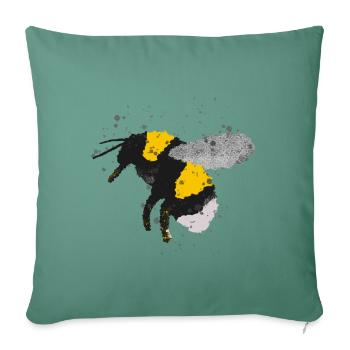 Bourdon dans la nature - Housse de coussin décorative 45 x 45 cm - vert sapin - Devant