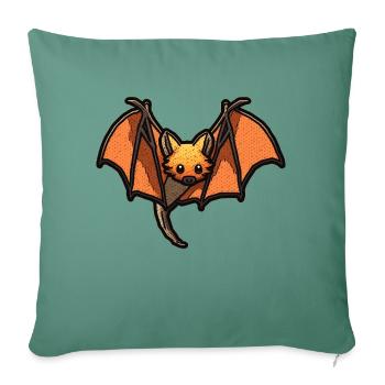 Flying fox or flying fox with wings - Sofa pillowcase 17,3'' x 17,3'' (45 x 45 cm) - cypress green - Front