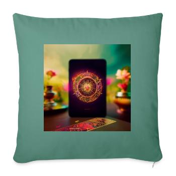 The wheel of fortune - Sofa pillowcase 17,3'' x 17,3'' (45 x 45 cm) - cypress green - Front