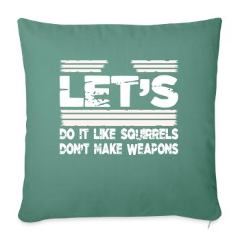 Hippie Hippy Funny Global Peace Fun Peace - Sofa pillowcase 17,3'' x 17,3'' (45 x 45 cm) - cypress green - Front