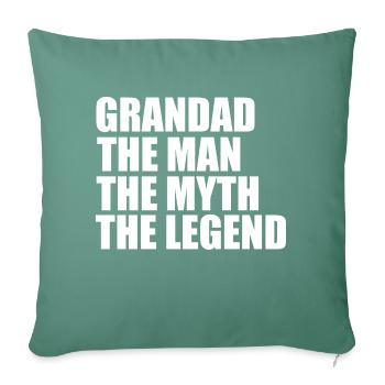 Grandad quote - Sofa pillowcase 17,3'' x 17,3'' (45 x 45 cm) - cypress green - Front