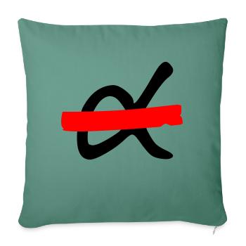 NO Macho logo - Sofa pillowcase 17,3'' x 17,3'' (45 x 45 cm) - cypress green - Front