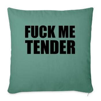 BAISE-MOI TENDREMENT - Housse de coussin décorative 45 x 45 cm - vert sapin - Devant