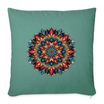 Mandala Harmony zeitlos - Sofakissenbezug 45 x 45 cm - Tanngrün - Vorne