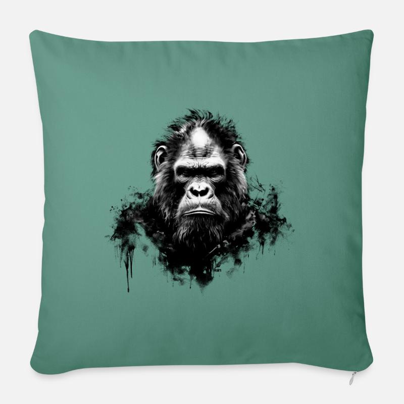 Silverback - Sofakissenbezug 45 x 45 cm - Tanngrün