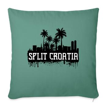 Split croatia football soccer dalmatia tourism - Sofa pillowcase 17,3'' x 17,3'' (45 x 45 cm) - cypress green - Front