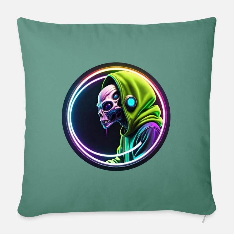 Alien beat - Sofakissenbezug 45 x 45 cm - Tanngrün