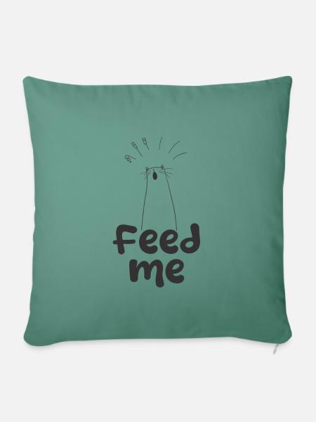 feed me - Sofakissenbezug 45 x 45 cm - Tanngrün