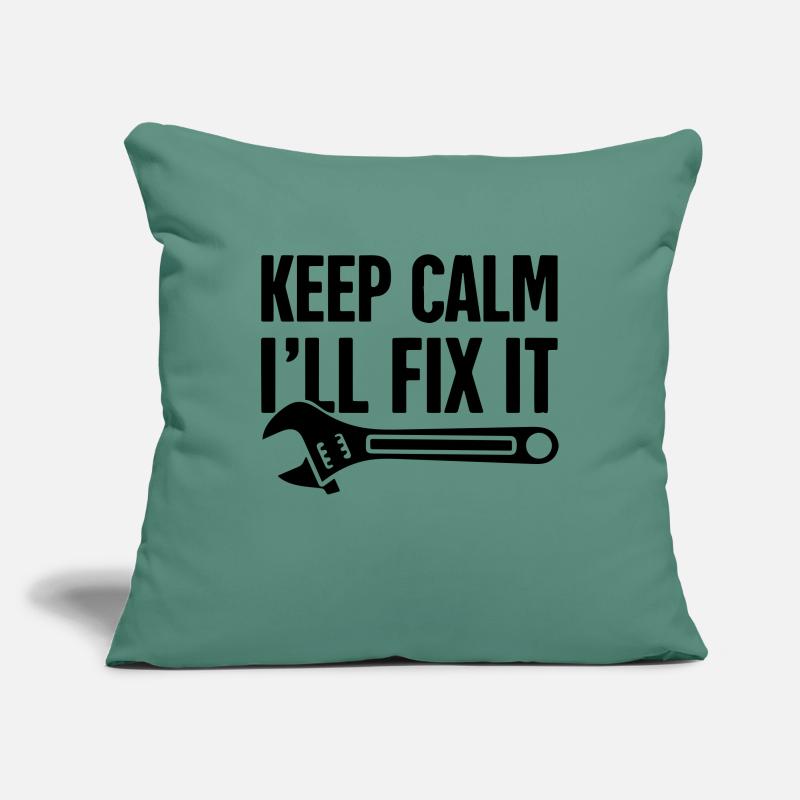 keep calm ill fix it Sofa pillowcase 17,3'' x 17,3'' (45 x 45 cm)