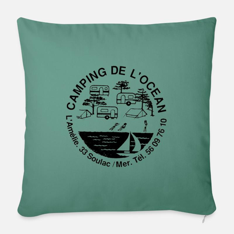 Camping de L'Océan Clear - Sofakissenbezug 45 x 45 cm - Tanngrün