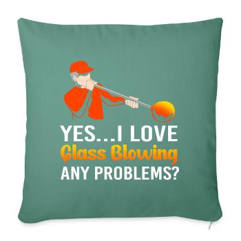 Glass Glassblower - Sofa pillowcase 17,3'' x 17,3'' (45 x 45 cm) - cypress green - Front