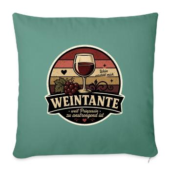 Weintante Retro - Sofakissenbezug 45 x 45 cm - Tanngrün - Vorne