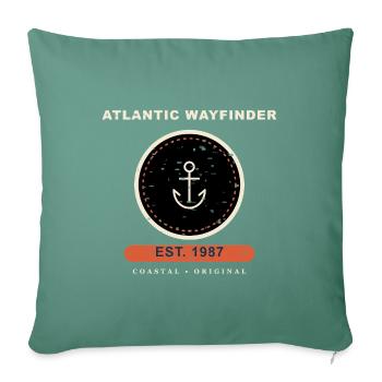 Atlantic Wayfinder - Sofakissenbezug 45 x 45 cm - Tanngrün - Vorne