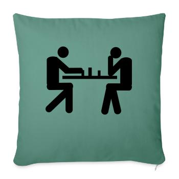 chess - check - Sofa pillowcase 17,3'' x 17,3'' (45 x 45 cm) - cypress green - Front