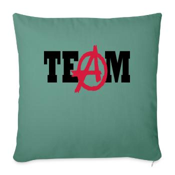 un graffiti d'équipe - Housse de coussin décorative 45 x 45 cm - vert sapin - Devant