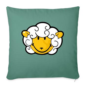 Smiley Sheep - Sofakissenbezug 45 x 45 cm - Tanngrün - Vorne