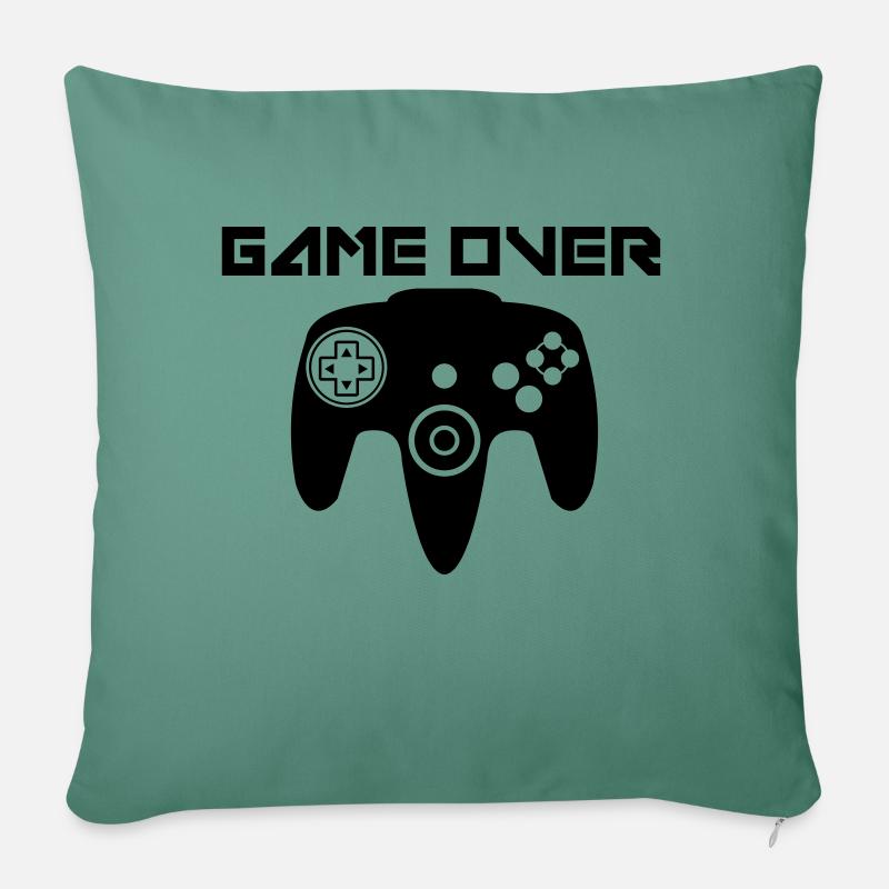 Game Over - Sofakissenbezug 45 x 45 cm - Tanngrün