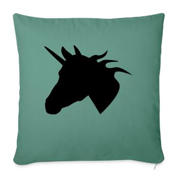 Embrace the Enchantment of Unicorns - Sofa pillowcase 17,3'' x 17,3'' (45 x 45 cm) - cypress green - Front