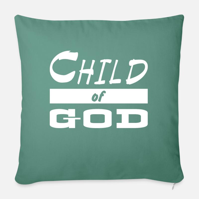 Jésus-Christ Dieu Dieu - Housse de coussin décorative 45 x 45 cm - vert sapin