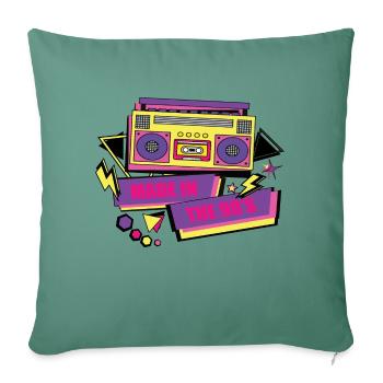 Dictons des années 1990 Idée cadeau des années 90 - Housse de coussin décorative 45 x 45 cm - vert sapin - Devant