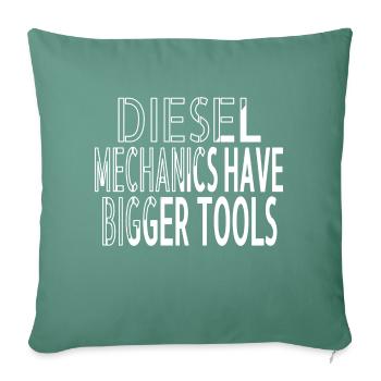 Baseball shirt funny diesel mechanic - Sofa pillowcase 17,3'' x 17,3'' (45 x 45 cm) - cypress green - Front