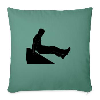 Dash parkour jump skill - Sofa pillowcase 17,3'' x 17,3'' (45 x 45 cm) - cypress green - Front