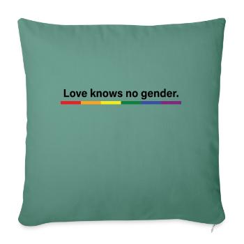 L’amour ne connaît pas de genre - Housse de coussin décorative 45 x 45 cm - vert sapin - Devant