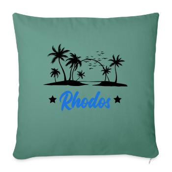 rhodos - Sofakissenbezug 45 x 45 cm - Tanngrün - Vorne