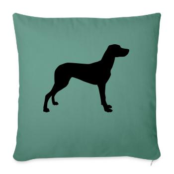 Vizla Silhouette 1 - Housse de coussin décorative 45 x 45 cm - vert sapin - Devant