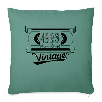 1993 Vintage Born Retro Vintage Anniversary - Sofa pillowcase 17,3'' x 17,3'' (45 x 45 cm) - cypress green - Front