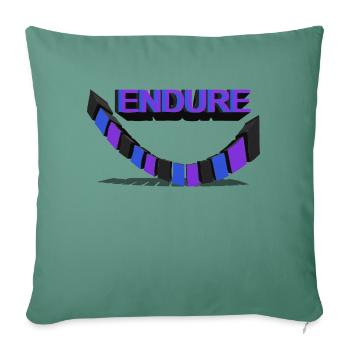 Endure - Wardrobe Warriors: Unite with Endure - Sofa pillowcase 17,3'' x 17,3'' (45 x 45 cm) - cypress green - Front