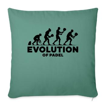 Evolution of padel 2 - Sofakissenbezug 45 x 45 cm - Tanngrün - Vorne