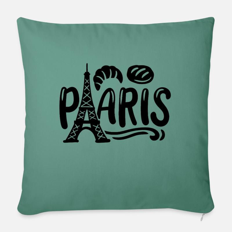 PARIS - Sofakissenbezug 45 x 45 cm - Tanngrün